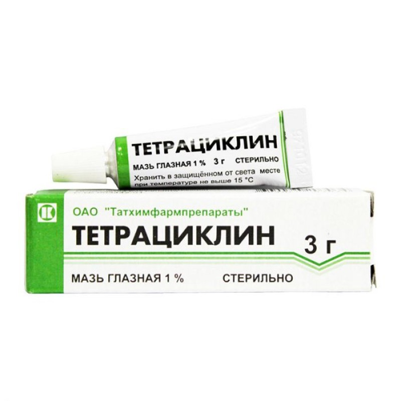 Тетрациклиновая глазная мазь 1%  3г
